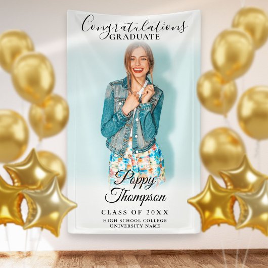 モダンエレガントScript Photo Gradation 横断幕