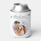 モダンエレガントScript Thank You Photo Pet 結婚's 缶クーラー (缶正面)