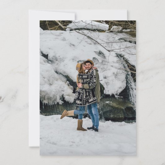 モダンエレガントScript Two Photo結婚's 招待状 (裏面)