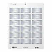 モダンエレガントSilver Shiny Address ラベル (フルシート)