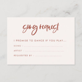 モダンエレガントSNOW PINK結婚's SONG request エンクロージャーカード