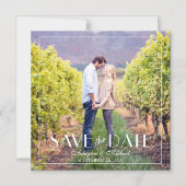 モダンエレガントSquare Wedding Save the Date マグネット招待状 (正面)