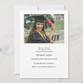 モダンエレガントStylist写真卒業 招待状 (裏面)