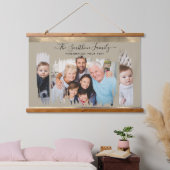 モダンエレガントTaupeと金ゴールドの追加 吊り下げ型タペストリー (寝室)