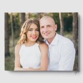 モダンエレガントTaupe写真結婚の ゲストブック (裏面)