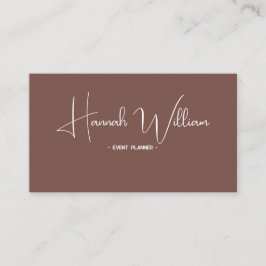 モダンエレガントTerracottaミニマルQRコード 名刺