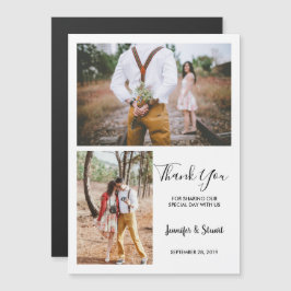 モダンエレガントThank You結婚's マグネット招待状