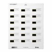 モダンエレガントWhite Shadeと金ゴールドスクリプ結婚ト ラベル (フルシート)