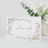 モダンエレガントWildflowers Meets Wedding RSVP (スタンド正面)