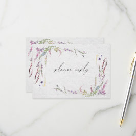 モダンエレガントWildflowers Meets Wedding RSVP