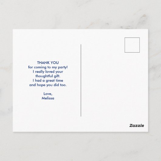 モダンエレクトリックブルーのクリスマスツリーの感謝 ポストカード (裏面)