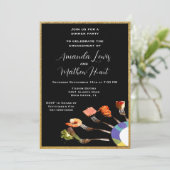 モダンエンゲージメントディナーパーティー (5x7)  招待状 (スタンド正面)