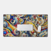 モダンエンジニアリングクール電子抽象芸術モダン デスクマット (キーボード&マウス)