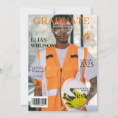 モダンエンジニアリング雑誌の卒業写真 招待状 (正面)