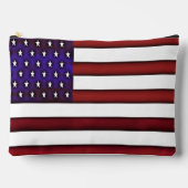 モダンエンボス米国国旗 アクセサリーポーチ (正面)