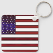 モダンエンボス米国国旗 キーホルダー (裏面)