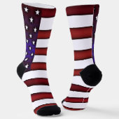 モダンエンボス米国国旗 ソックス (傾斜あり)