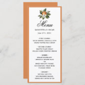 モダンオシンプルレンジ&グリーンリーフ  メニュー (正面/裏面)