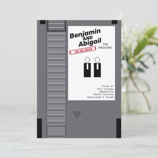 モダンオタク マニア ゲーマー ヴィンテージ レトロ インベテーション 招待状 (スタンド正面)