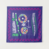 モダンオフィスギフト 現代的なオフィスデコレーション タペストリー (正面(横))