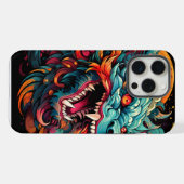 モダンオリエンタルドラゴンの威厳 iPhoneケース (裏面横)