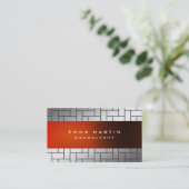 モダンオリジナルグレーレッドユニークトレンディークリエイティブ 名刺 (スタンド正面)