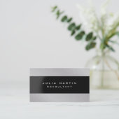 モダンオリジナルシルバーグレユニークートレンディークリエイティブ 名刺 (スタンド正面)