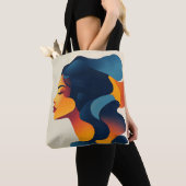 モダンオリジナルユニークトレンディークールファンタジー女性 トートバッグ (クローズアップ)