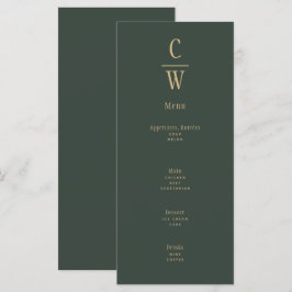 モダンオリーブグリ結婚ーン金ゴールドのメモノグラムのニュー メニュー