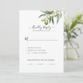 モダンオリーブブランチ・セーブ・ザ・デート 招待状 (スタンド正面)