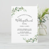 モダンオリーブブ結婚ランチ招待状 招待状 (スタンド正面)