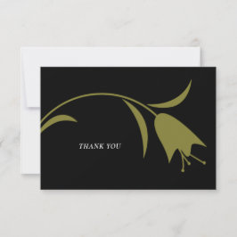 モダンオリーブ結婚チューリップ サンキューカード