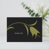 モダンオリーブ結婚チューリップ サンキューカード (スタンド正面)