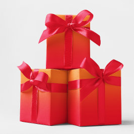 モダンオレンジと赤グラデーション ラッピングペーパー