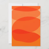 モダンオレンジアブストラクトシェイプ卒業パーティー 招待状 (裏面)