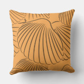 モダンオレンジシェルパターン装飾用クッション クッション (裏面)