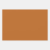 モダンオレンジ無地の色ラッピング紙シート ラッピングペーパーシート (正面3)