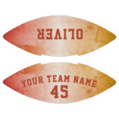 モダンオレンジ色のメタリックプレーヤーチーム名番号 アメリカンフットボール (パネル)