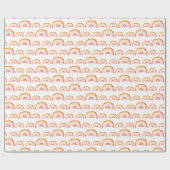 モダンオレンジ色の虹 ラッピングペーパー (フラット)