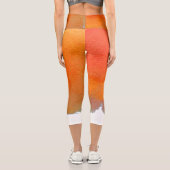 モダンオレンジ色芸術品を気取ったカラフルファンキー芸術 カプリレギンス (裏面)