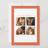 モダンオレンジ Save the Date 結婚式招待状 招待状 (裏面)