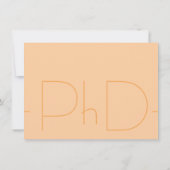 モダンオレンジPhD卒業パーティー 招待状 (裏面)
