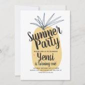 モダンオーガニックパイナップル誕生日トロピカル招待状 招待状 (正面)