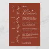 モダンオーガニックフローラ分周式披露宴 メニュー (正面)