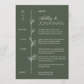 モダンオーガニックフローラ分周式披露宴 メニュー (正面)