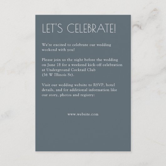 モダンオーガニックフローラ分結婚除器 エンクロージャーカード (正面)