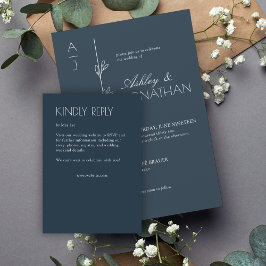 モダンオーガニックフローラ分結婚除器 出欠カード