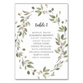 モダンオーガニックミニマル緑のテーブル席カード テーブルナンバー (正面)