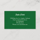 モダンオーガニック実の健康気に栄養士 名刺 (裏面)