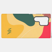 モダンオーガニック形状構成の背景 SAMSUNG GALAXYケース (裏面横)